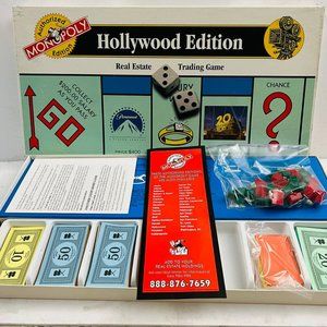 Vintage Monopoly Hollywood Edition 1997 Real Estate Trading Board Game Hasbro‎